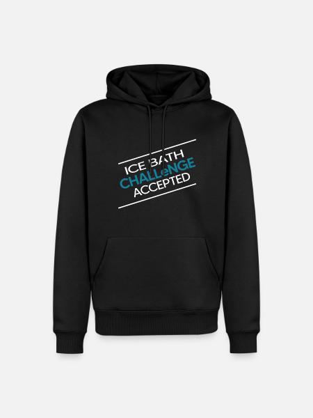 Eisbaden Winterschwimmer "ice-bath-challenge" - Männer Premium Bio Hoodie - Schwarz
