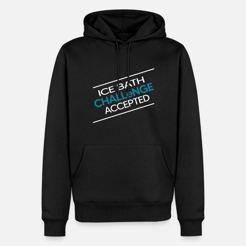 Eisbaden Winterschwimmer "ice-bath-challenge" - Männer Premium Bio Hoodie - Schwarz