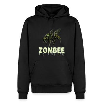 Zombee Halloween Horror Monster Zombie Biene Blume - Männer Premium Bio Hoodie - Schwarz - Vorne - Nico (187cm)
