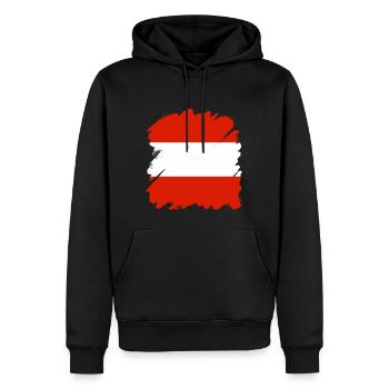 Austria Flag Austria Austrian Flag AT - Men’s Premium Organic Hoodie - black - Front - Nico (187cm)