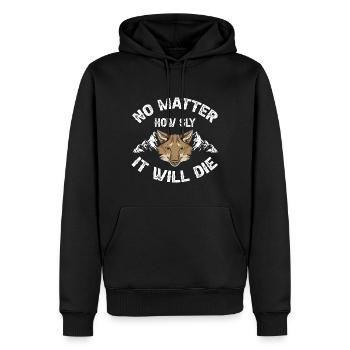 Conception de coyote pour les réacteurs de coyote - Sweat à capuche Premium bio Homme - noir - Devant - Nico (187cm)