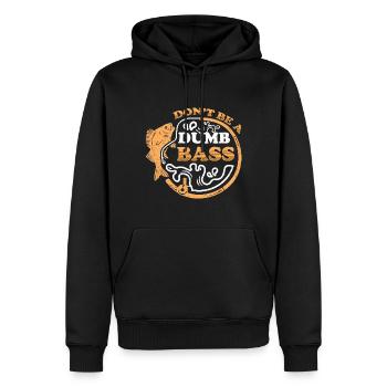 Funny Fishing Outfit for a bass fisherman - Männer Premium Bio Hoodie - Schwarz - Vorne - Nico (187cm)