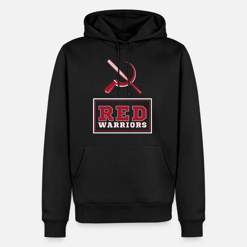 Red Warriors Logo2 - Sweat à capuche Premium bio Homme - noir