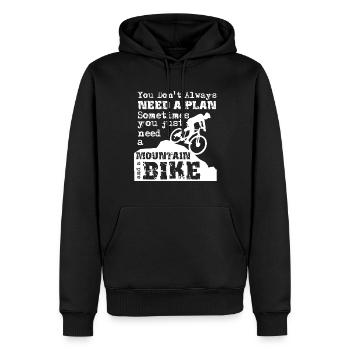 Downhill Mountain Bike Just One Mountain And One Bike - Men’s Premium Organic Hoodie - black - Front - Nico (187cm)