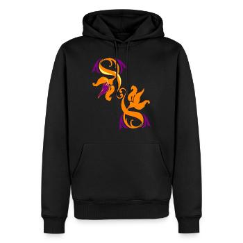 Cooles Muster - Männer Premium Bio Hoodie - Schwarz - Vorne - Nico (187cm)