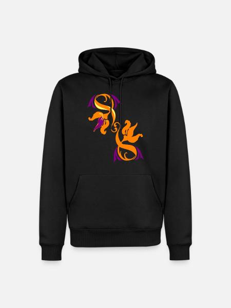 Cool pattern - Men’s Premium Organic Hoodie - black