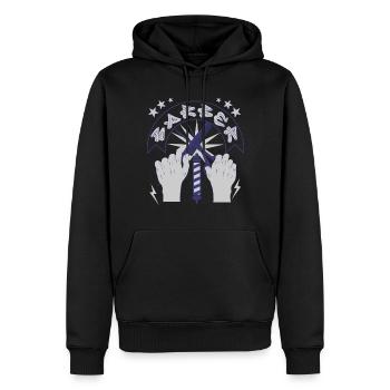 Barber - Men’s Premium Organic Hoodie - black - Front - Nico (187cm)