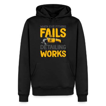Fail Car Detailer - Männer Premium Bio Hoodie - Schwarz - Vorne - Nico (187cm)