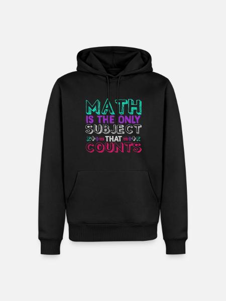 Mathe zählt - Männer Premium Bio Hoodie - Schwarz