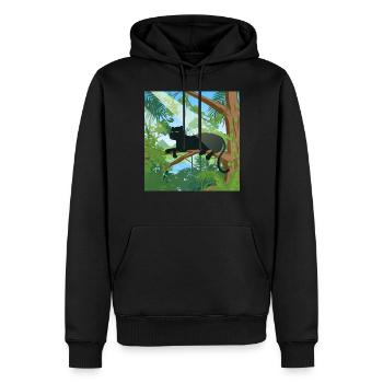 Jungle - Sweat à capuche Premium bio Homme - noir - Devant - Nico (187cm)