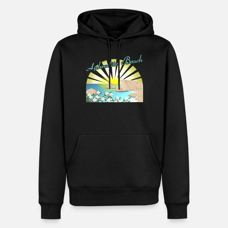 Aphrodite Strand - Männer Premium Bio Hoodie - Schwarz