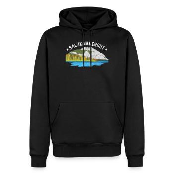 Salzkammergut - Sweat à capuche Premium bio Homme - noir - Devant - Nico (187cm)