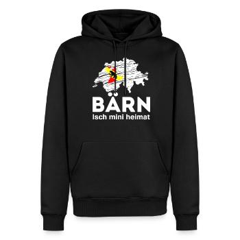 Bärn Heimat Bern - Männer Premium Bio Hoodie - Schwarz - Vorne - Nico (187cm)