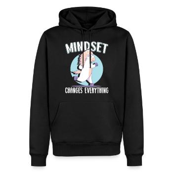 Cardio Gym Poney Motivation Mindset, Marathon - Sweat à capuche Premium bio Homme - noir - Devant - Nico (187cm)