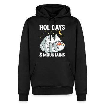 Holidays And Mountains Nature Camping Lover Proud - Men’s Premium Organic Hoodie - black - Front - Nico (187cm)