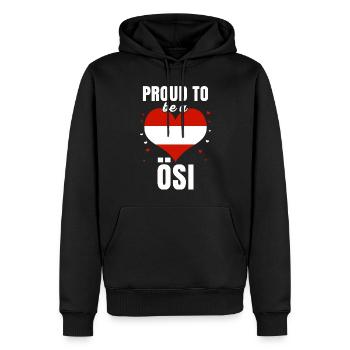 Österreich Flagge Wien Tirol Steiermark Austria - Männer Premium Bio Hoodie - Schwarz - Vorne - Nico (187cm)