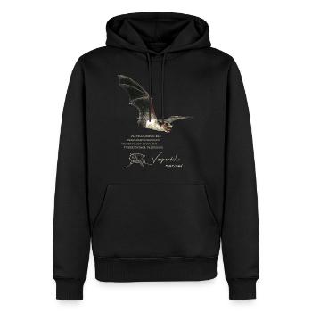 Chauve-souris de couleur partielle - Sweat à capuche Premium bio Homme - noir - Devant - Nico (187cm)