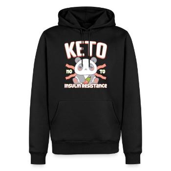 Keto Panda - Men’s Premium Organic Hoodie - black - Front - Nico (187cm)