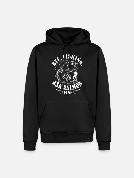 Lustiges Fischen - Männer Premium Bio Hoodie - Schwarz