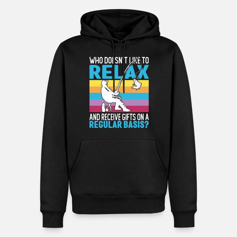 Eisfischen Geschenk - Männer Premium Bio Hoodie - Schwarz