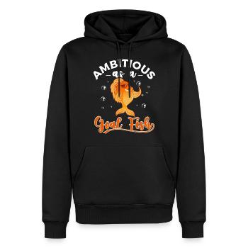 Goldfisch - Männer Premium Bio Hoodie - Schwarz - Vorne - Nico (187cm)