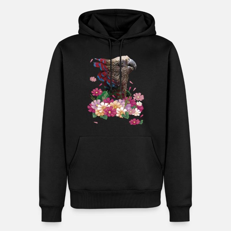 Le perroquet cacique - Sweat à capuche Premium bio Homme - noir