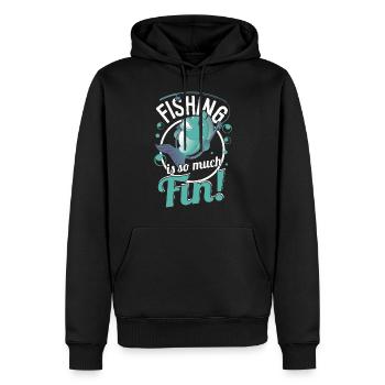 Plaisir des nageoires de poisson - Sweat à capuche Premium bio Homme - noir - Devant - Nico (187cm)