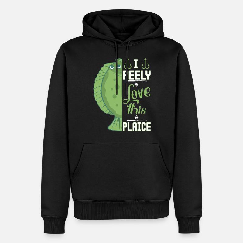 Poisson de plie - Sweat à capuche Premium bio Homme - noir
