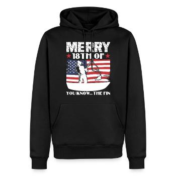 angeln tag Biden - Männer Premium Bio Hoodie - Schwarz - Vorne - Nico (187cm)