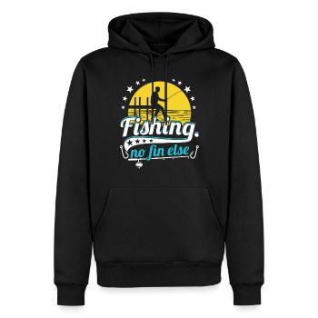 Nothing Fischen - Männer Premium Bio Hoodie - Schwarz - Vorne - Nico (187cm)