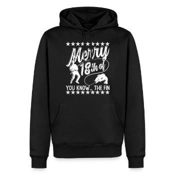 Joe Biden Fischen - Männer Premium Bio Hoodie - Schwarz - Vorne - Nico (187cm)