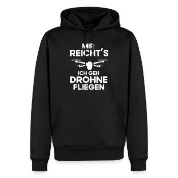 Mir Reichts Ich Geh Drohne Fliegen - Männer Premium Bio Hoodie - Schwarz - Vorne - Nico (187cm)