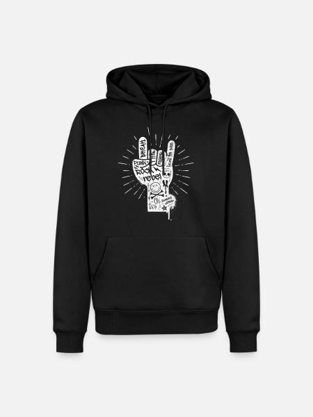 SmileyWorld bryder reglerne Cool Pose - Herre Premium økologisk hoodie - sort