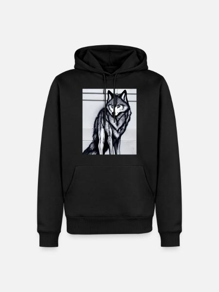 Lone Wolf 2 - Men’s Premium Organic Hoodie - black