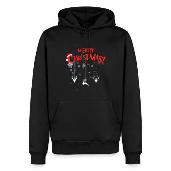 merry christmas - Men’s Premium Organic Hoodie - black - Front - Nico (187cm)