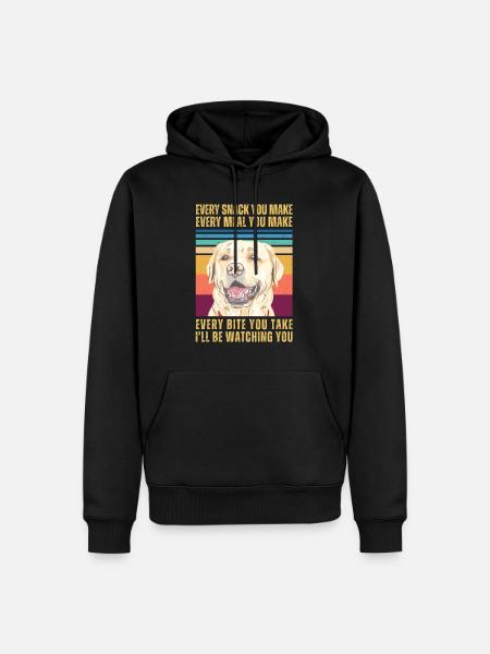 WATCHING RETRIEVER - Men’s Premium Organic Hoodie - black