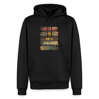 C'est avec toi que je m'engueule le mieux - Sweat à capuche Premium bio Homme - noir - Devant - Nico (187cm)