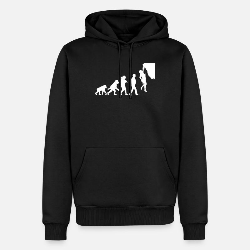 Évolution de l’escalade - Sweat à capuche Premium bio Homme - noir