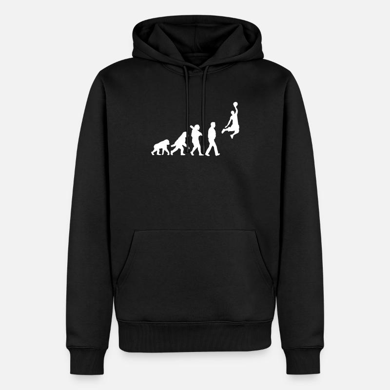 Évolution du basketball - Sweat à capuche Premium bio Homme - noir