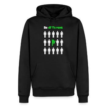 Sei anders, Muay Thai - Männer Premium Bio Hoodie - Schwarz - Vorne - Nico (187cm)
