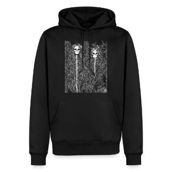 Fairycore Esthétique Squelette Fée Goth Gothique G - Sweat à capuche Premium bio Homme - noir - Devant - Nico (187cm)