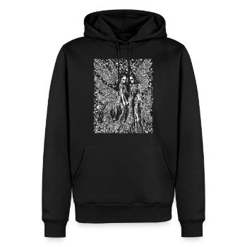 Fairycore Aesthetics Skeleton Fairy Goth Grunge G - Men’s Premium Organic Hoodie - black - Front - Nico (187cm)