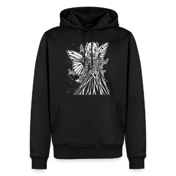 Fairycore Aesthetics Grunge Skeleton Fairy Goth G - Men’s Premium Organic Hoodie - black - Front - Nico (187cm)
