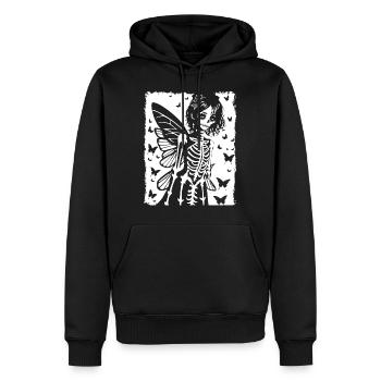 Fairycore Aesthetics Skeleton Fairy Goth Grunge G - Men’s Premium Organic Hoodie - black - Front - Nico (187cm)