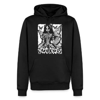 Fairycore Ästhetik Skelett Fee Goth Gothic G - Männer Premium Bio Hoodie - Schwarz - Vorne - Nico (187cm)