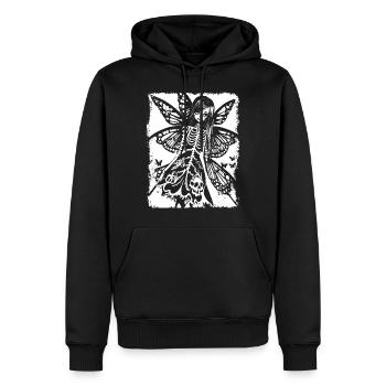 Fairycore Aesthetics Skeleton Fairy Goth Gothic G - Men’s Premium Organic Hoodie - black - Front - Nico (187cm)