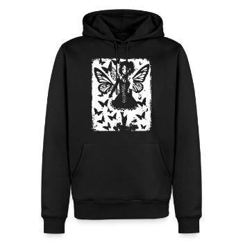 Fairycore Esthétique Squelette Fée Goth Grunge G - Sweat à capuche Premium bio Homme - noir - Devant - Nico (187cm)