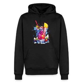 Cocktail Sommer Strand Bar Club Party Getränk - Männer Premium Bio Hoodie - Schwarz - Vorne - Nico (187cm)