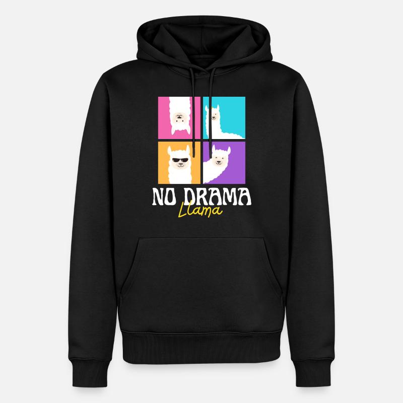 Pas de lama dramatique - Sweat à capuche Premium bio Homme - noir