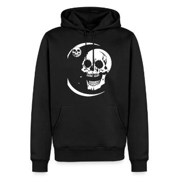 Horror Skull Skull Art Skull Gothic Heavy Metal - Men’s Premium Organic Hoodie - black - Front - Nico (187cm)